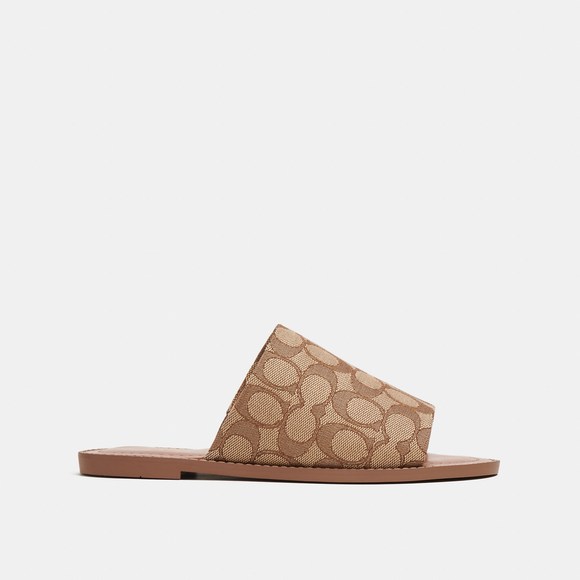 NWT Coach Outlet Hazel Sandal In Signature Jacquard - Picture 4 of 5